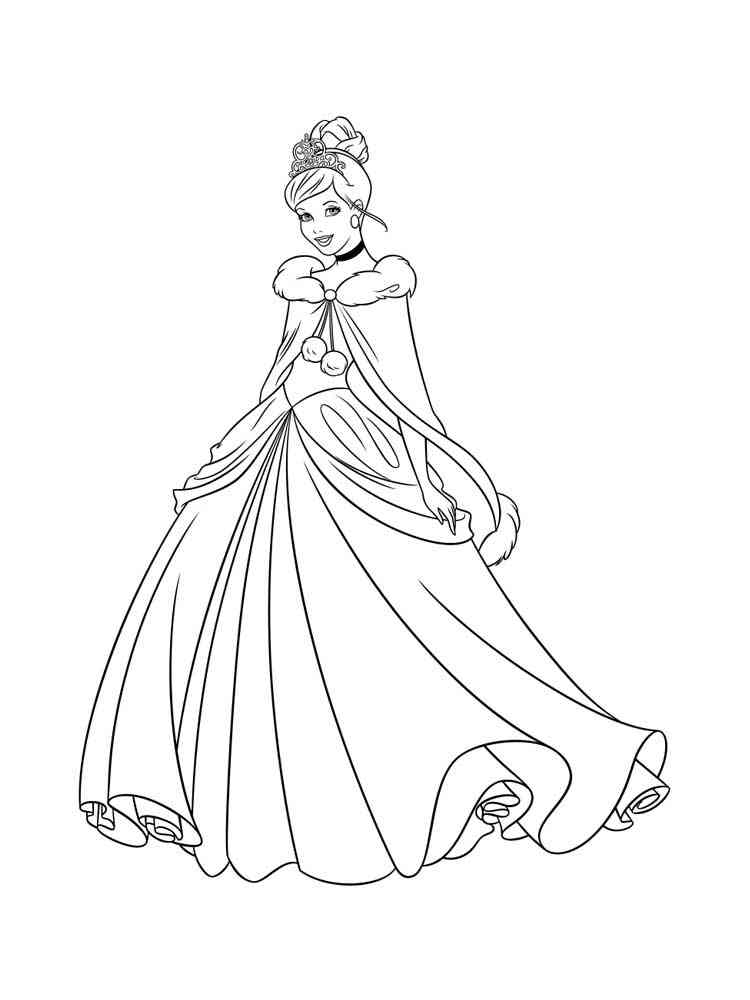   Princess Coloring Pages Cinderella  HD