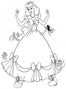 Cinderella coloring page 27 - Free printable