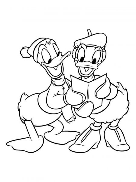 Donald and Daisy Duck coloring pages