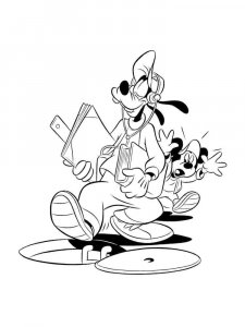 Goofy coloring page 9 - Free printable