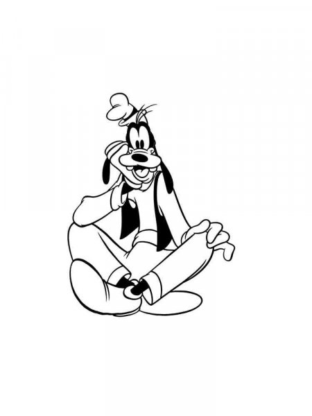 Goofy coloring pages