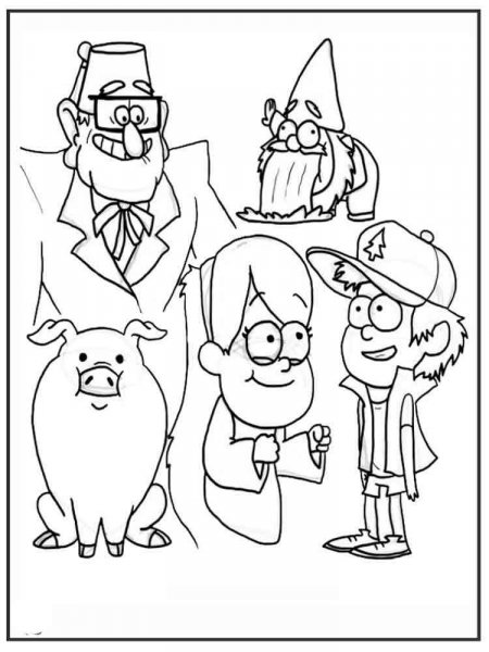 Gravity Falls coloring pages