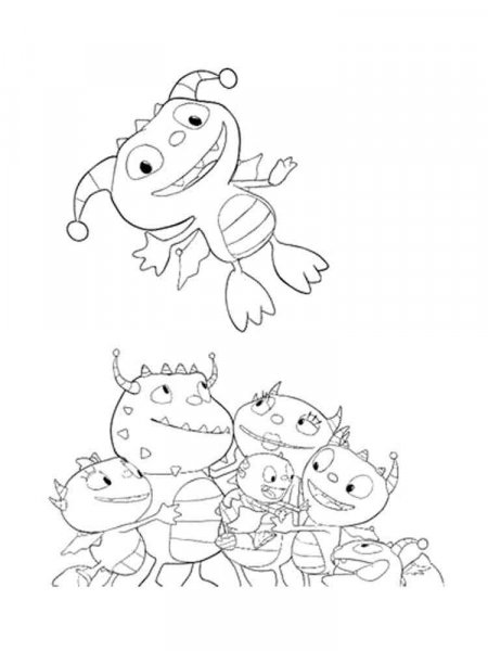 Henry Hugglemonster coloring pages