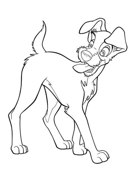 Lady and the Tramp coloring pages