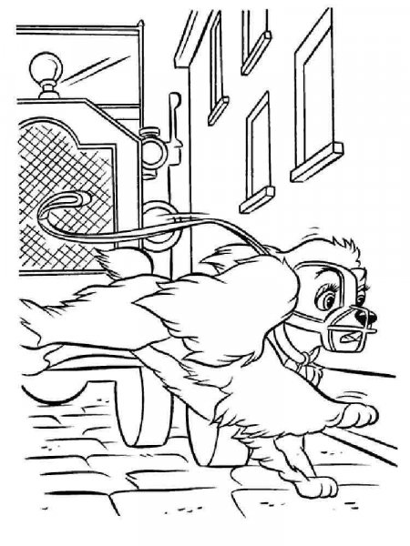 Lady and the Tramp coloring pages