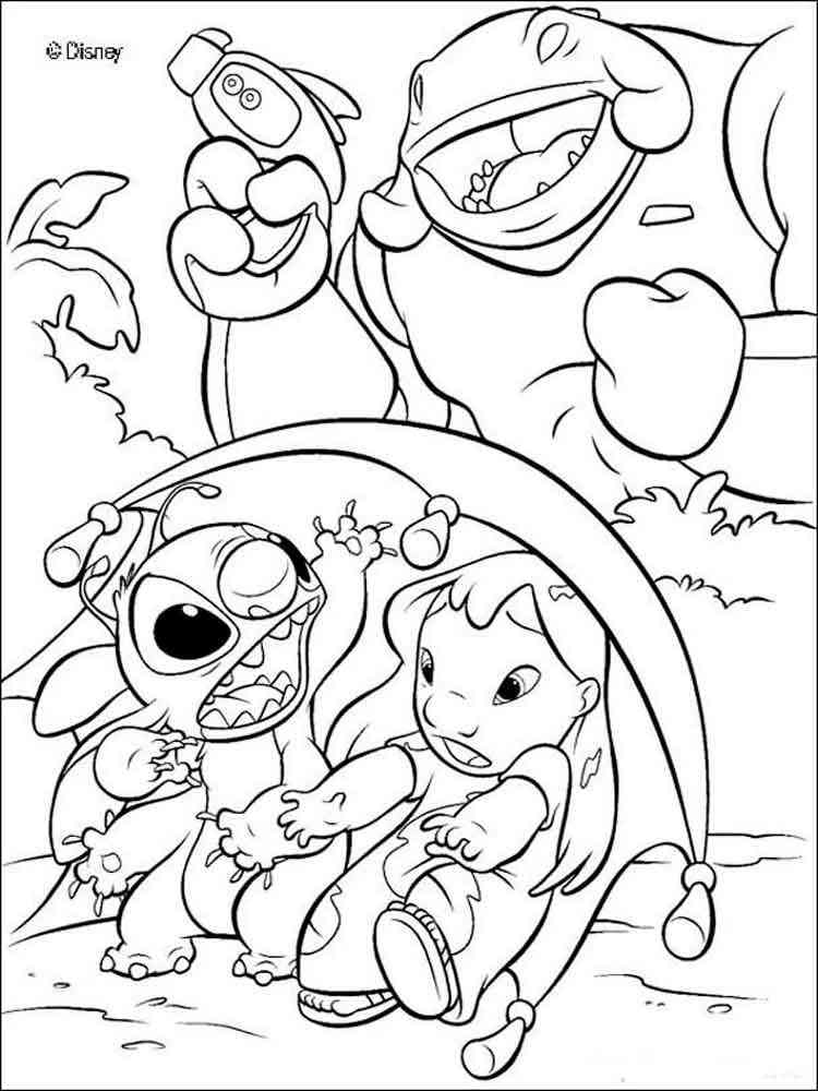 Lilo and Stitch coloring pages. Download and print Lilo and Stitch