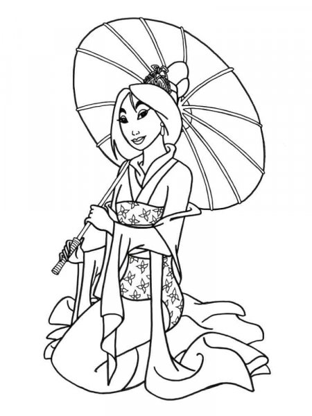 Mulan coloring pages