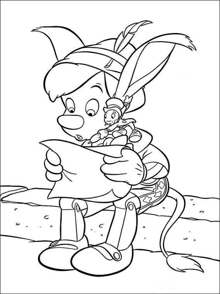 Pinocchio coloring pages. Download and print Pinocchio coloring pages