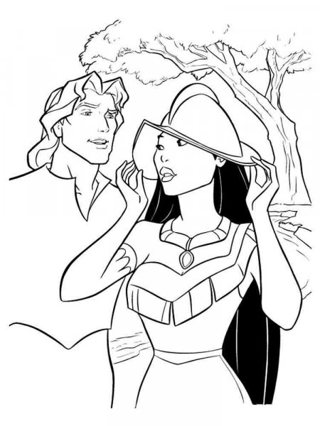 Pocahontas coloring pages