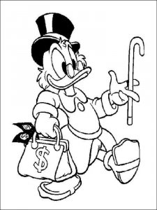 Scrooge McDuck coloring page 3 - Free printable