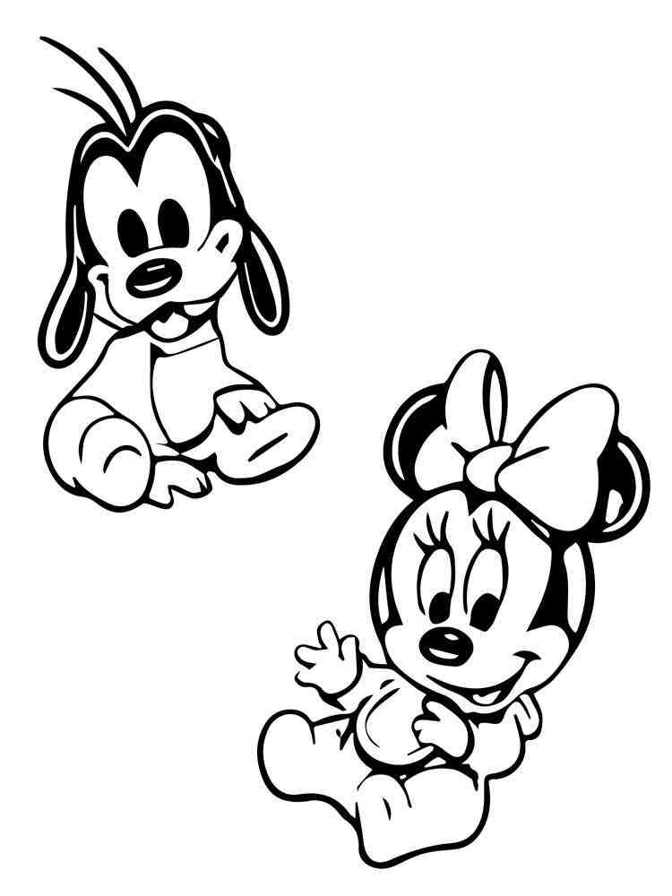 Baby Disney coloring pages. Free PrintableBaby Disney coloring pages.
