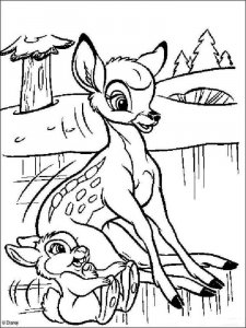 Bambi coloring page 1 - Free printable