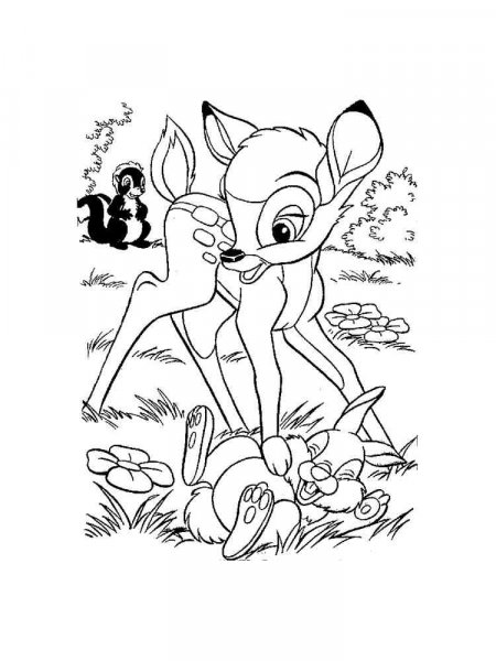 Bambi coloring pages