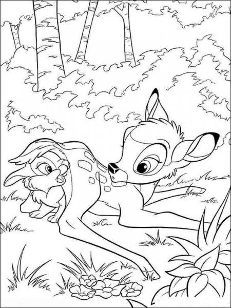 Bambi coloring pages