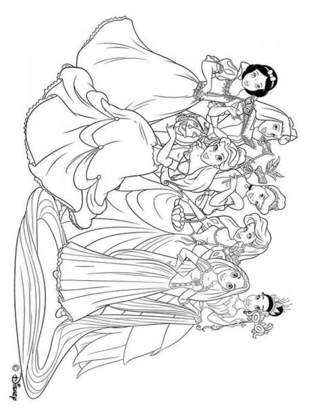 Disney princess coloring pages