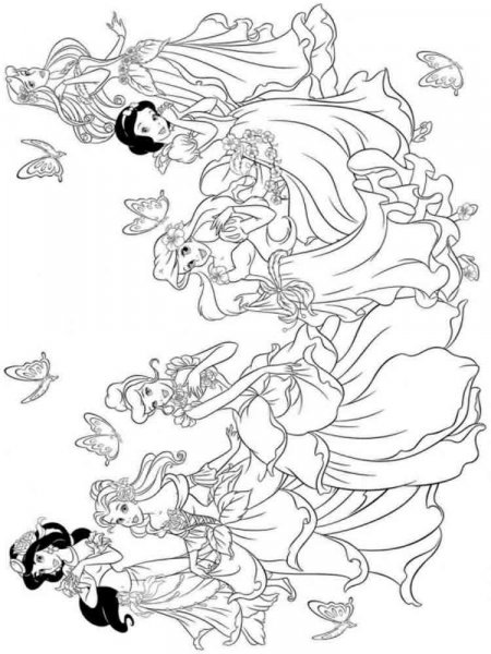 Disney princess coloring pages