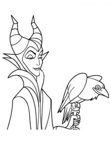 Maleficent coloring page 1 - Free printable