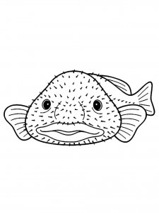 Blobfish coloring page 10 - Free printable