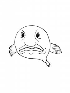 Blobfish coloring page 3 - Free printable