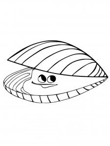 Clam coloring page 5 - Free printable