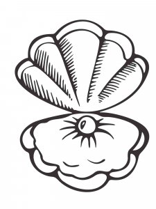 Clam coloring page 8 - Free printable