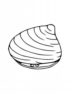 Clam coloring page 9 - Free printable