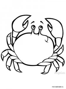 Crab coloring page 1 - Free printable