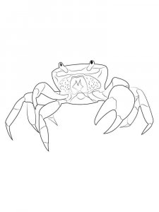 Crab coloring page 34 - Free printable