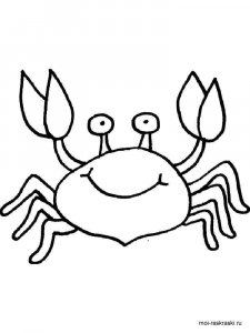 Crab coloring page 7 - Free printable