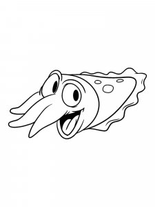 Cuttlefish coloring page 12 - Free printable