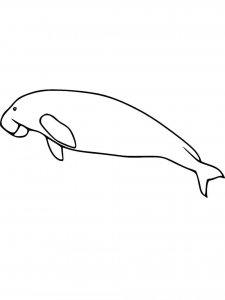 Dugong coloring page 4 - Free printable