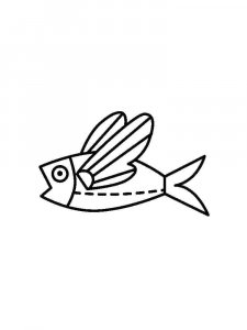 Flying fish coloring page 13 - Free printable