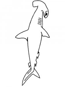 Hammerhead Shark coloring page 1 - Free printable