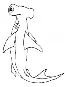 Hammerhead Shark coloring page 6 - Free printable