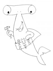 Hammerhead Shark coloring page 8 - Free printable