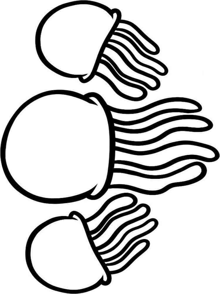 Jellyfish coloring pages. Download and print Jellyfish ...