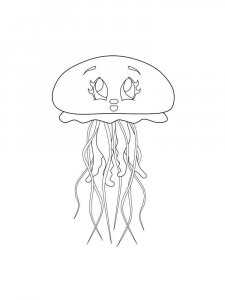 Jellyfish coloring page 23 - Free printable