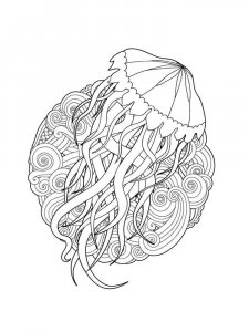 Jellyfish coloring page 25 - Free printable