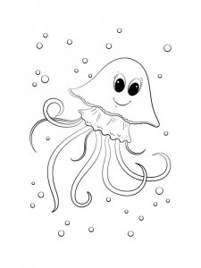 Jellyfish coloring page 26 - Free printable