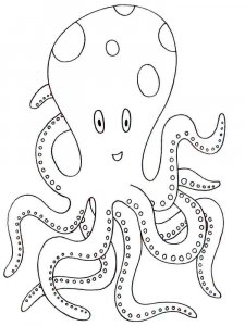 Octopus coloring page 14 - Free printable