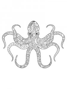 Octopus coloring page 18 - Free printable