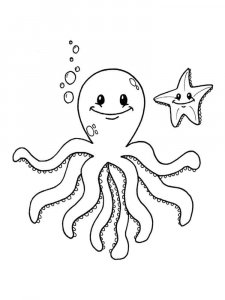 Octopus coloring page 20 - Free printable