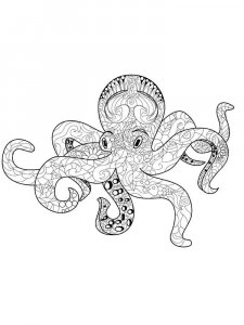 Octopus coloring page 21 - Free printable