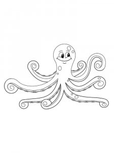 Octopus coloring page 25 - Free printable