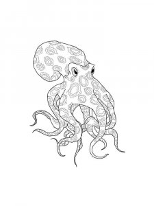 Octopus coloring page 26 - Free printable