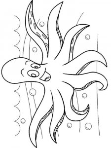 Octopus coloring page 3 - Free printable