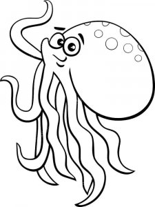 Octopus coloring page 7 - Free printable