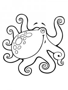 Octopus coloring page 8 - Free printable