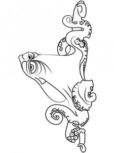 Octopus coloring page 9 - Free printable