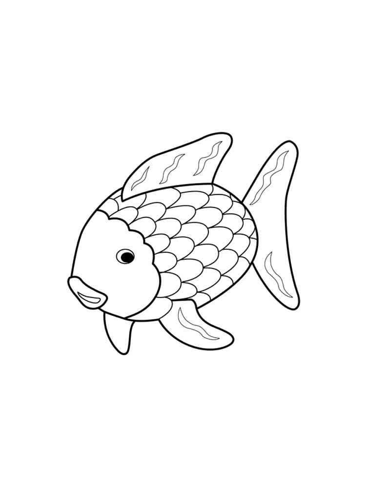 Rainbow Fish coloring pages. Download and print Rainbow Fish coloring